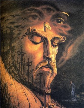 Octavio Ocampo Jesus Christus am Kreuz Ölgemälde